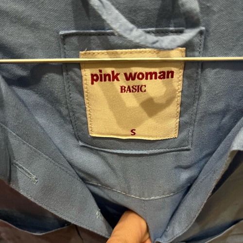 Pink Woman shirt blue-ciel like new, size S