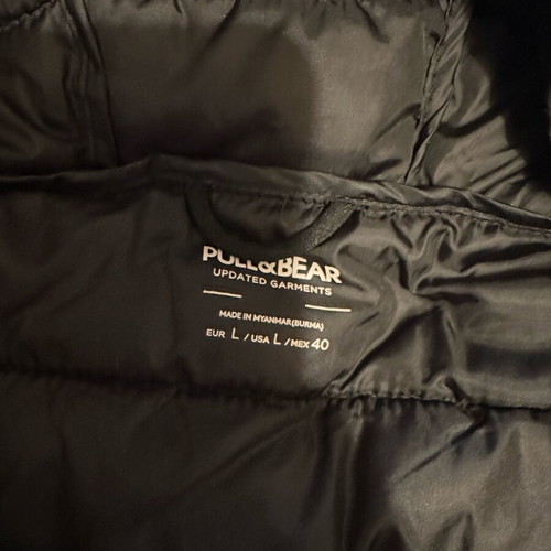 Pull & Bear Large jacket like new with small defect, black