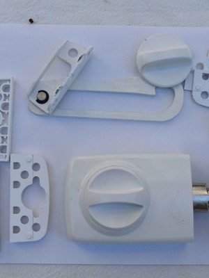 Abus Germany security lock used, missing some mounting screws