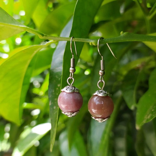 Handmade earrings with semi-precious stones like new