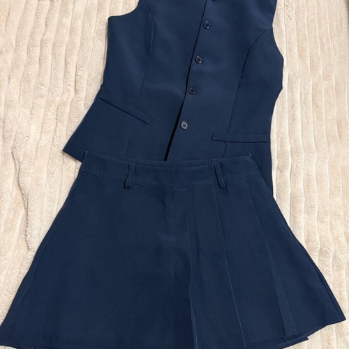 Skirt set with integrated shorts new, blue