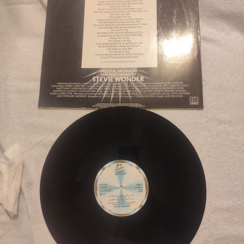 Stevie Wonder Keep Our Love Alive 12" Maxi single, Motown, apartheid artwork