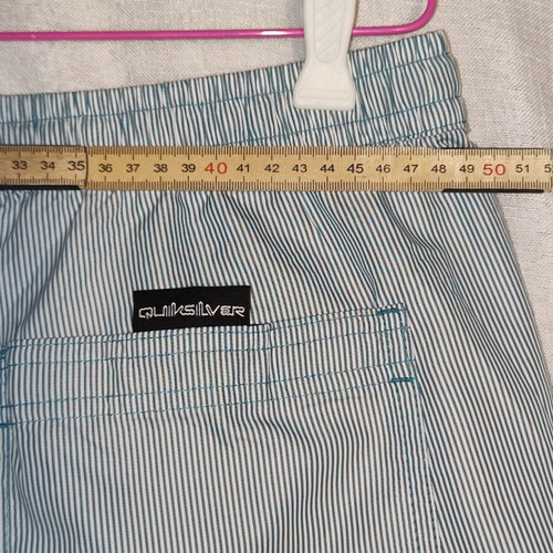Quiksilver men's swim shorts XXL, blue and white stripes