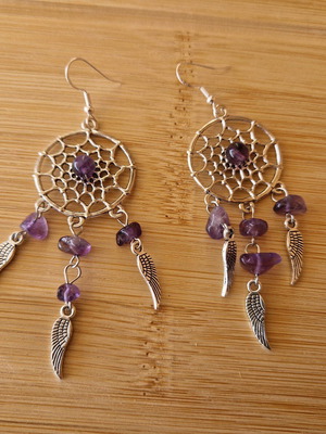 Handmade dreamcatcher earrings