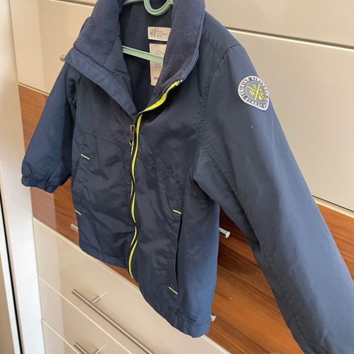 H&M waterproof windbreaker jacket used, size 98 cm, blue