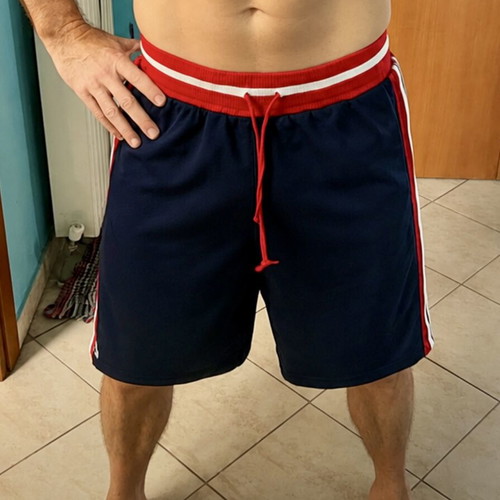 Nike reversible basketball shorts vintage Y2K, navy red, size M