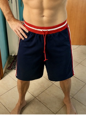 Nike reversible basketball shorts vintage Y2K, navy red, size M