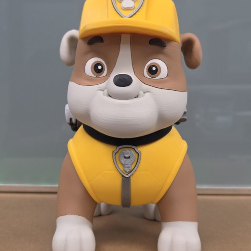 3D Figure Rubble Paw Patrol made to order