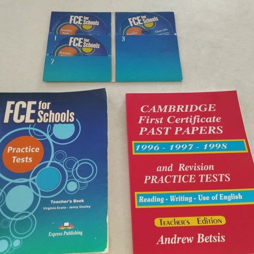 FCE for Schools Practice Tests Teacher's Book and Class CDs like new with Past Papers