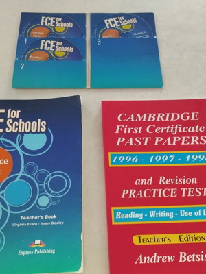 FCE for Schools Practice Tests Teacher's Book and Class CDs like new with Past Papers