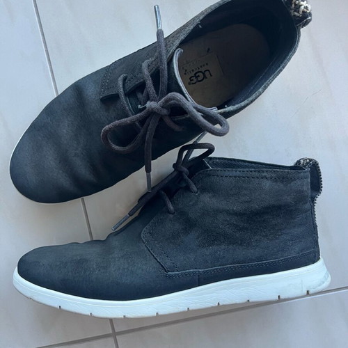 Ugg men's boots used, black suede, size 41.5