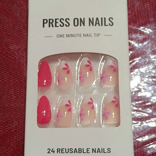 Press On Nails, pack of 24, reusable