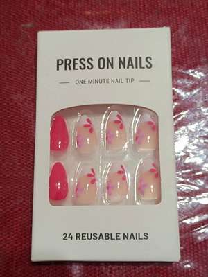 Press On Nails, pack of 24, reusable