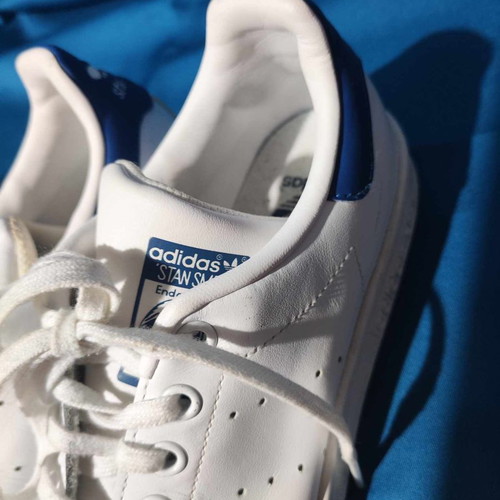 Adidas Stan Smith Ortholite sneakers used white with blue details
