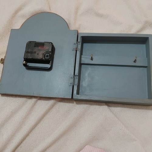 Wall clock key holder painted like new