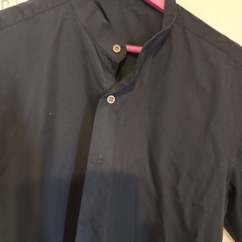 Men's cotton short-sleeve shirt XL black, new