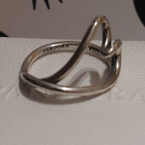 Pandora heart ring new, irregular shape, silver