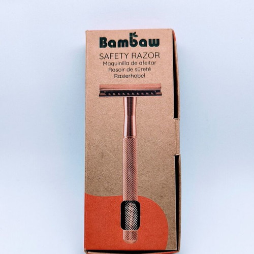 Bambaw Safety Razor Rose Gold with 5 Blades New