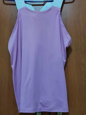Nike Pro Medium ροζ αθλητική μπλούζα φορεμένη ελάχιστα