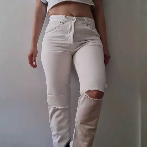 White Salt and Pepper jeans used, size 29 with ripped knees