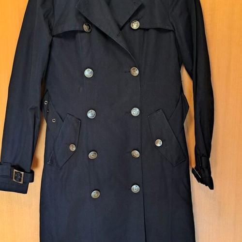 U.S. Polo Assn trench coat used, dark blue, size M