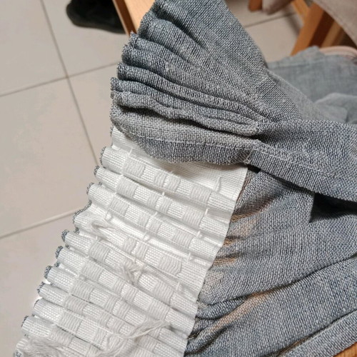 Gray short curtains like new, set of 4 pieces