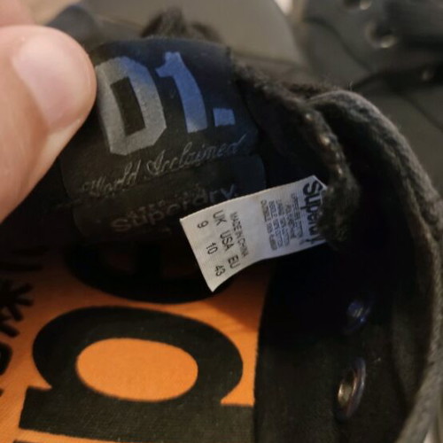 Superdry canvas shoes black like new, casual, size 43