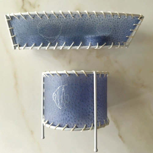 Decorative tealight set used, 2 pieces