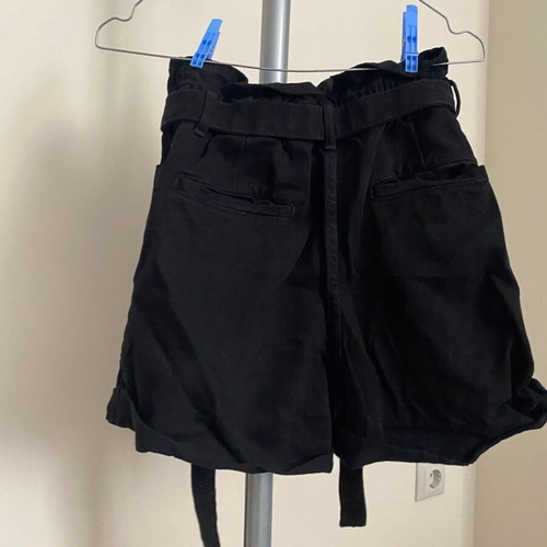 Black High-Waisted Paperbag Shorts Pink Woman XS like new