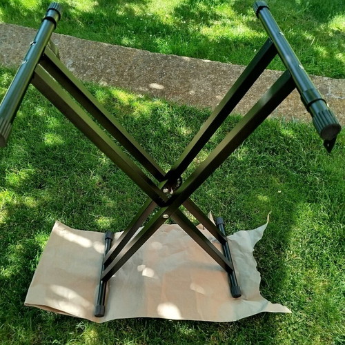 Keyboard stand X-shaped double reinforced, adjustable height, new