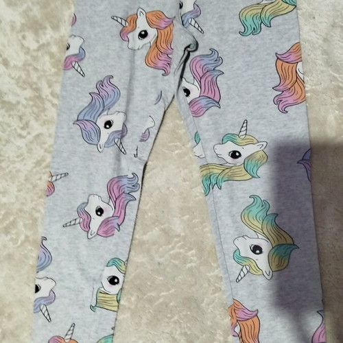 Unicorn short-sleeve top and leggings 140 cm like new, H&M