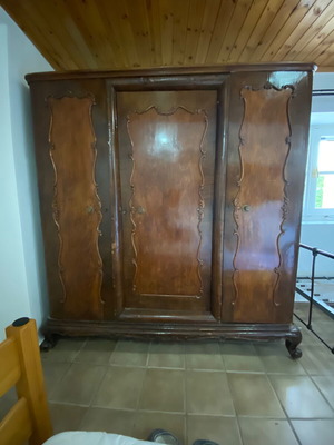 Vintage Trifylli solid wood wardrobe used
