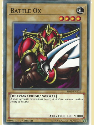 Battle Ox Yu-Gi-Oh! card SS02-ENA02
