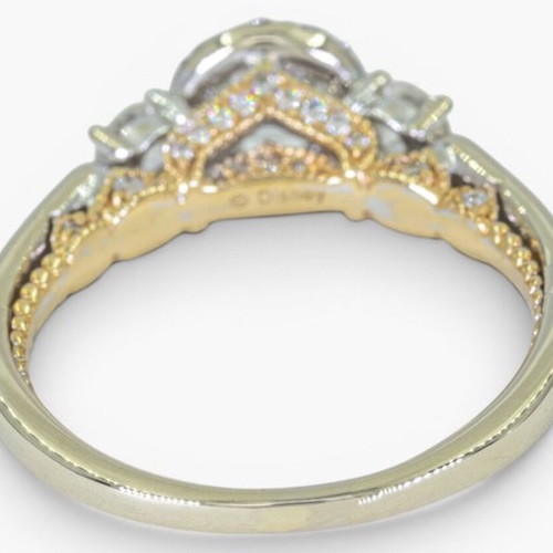 Disney 14K white and yellow gold ring with 1.14 ct natural diamonds, HRD certified
