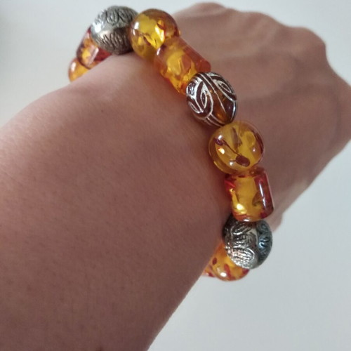 Bracelet like new, brown and orange