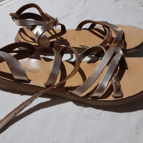 Eco Twins women's sandals size 39 used, gold color