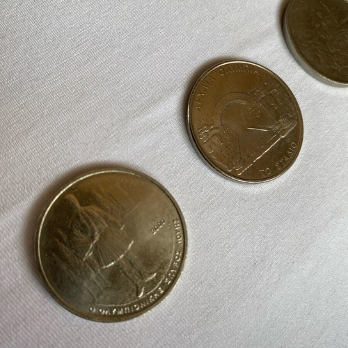 500 Drachma Coin Olympiad 2000 used, set of 6