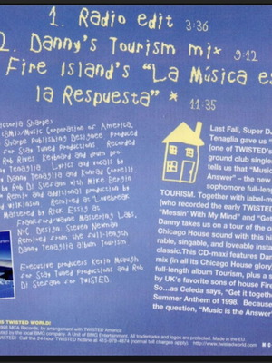Danny Tenaglia + Celeda Music Is The Answer CD σαν καινούργιο, ηλεκτρονική