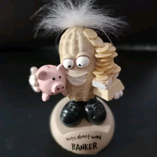 Desk decorative element used, figure with spring