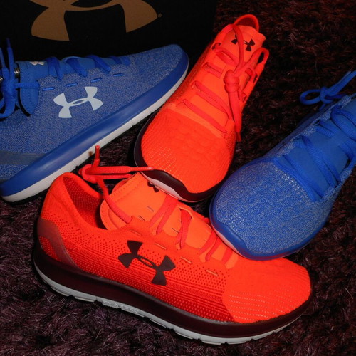 Under Armour Speedform Slingride running shoes new, size 42.5, blue and orange
