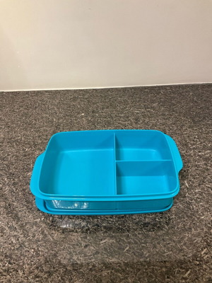 Tupperware Snack Box Sandwich 1 L dark turquoise, new