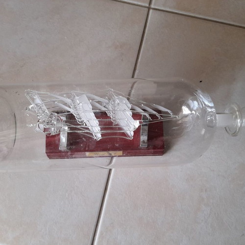 Gorch Fock decorative bottle used, glass 30×9 cm
