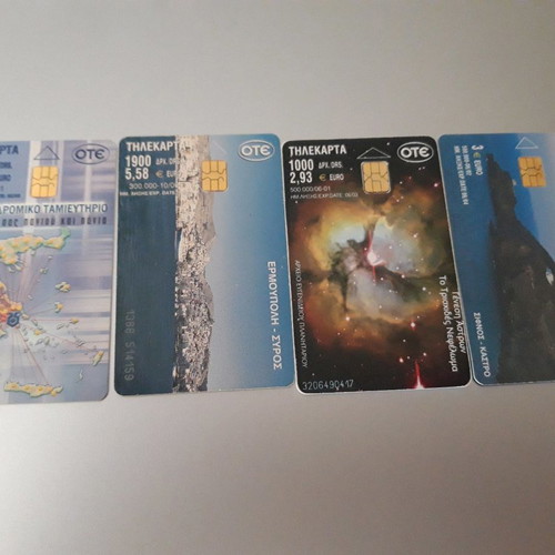 Phone cards used 1999-2002, b free telestet, netkarta, kosmokarta, chronokartes
