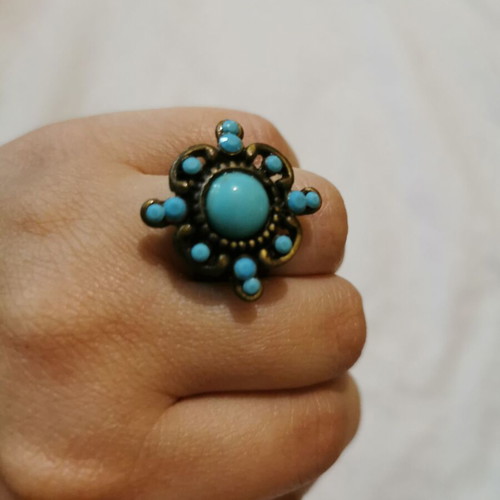 Summer ring like new with mandala pattern