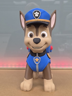 3D print Paw Patrol Chase figure, 23 cm, plastic PLA