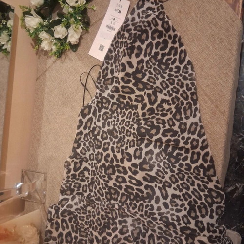 Bershka animal print dress new