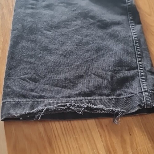 Black denim pants Bershka like new, wide leg, size S