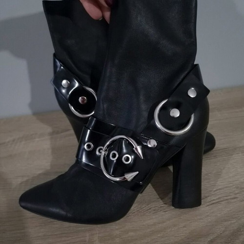 River Island black leather boots like new, size 38