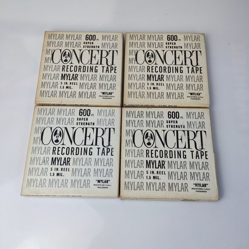 Reel-to-reel tapes used, set of 4 pieces
