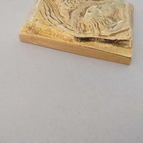 Bronze relief micro sculpture by Vassalou used